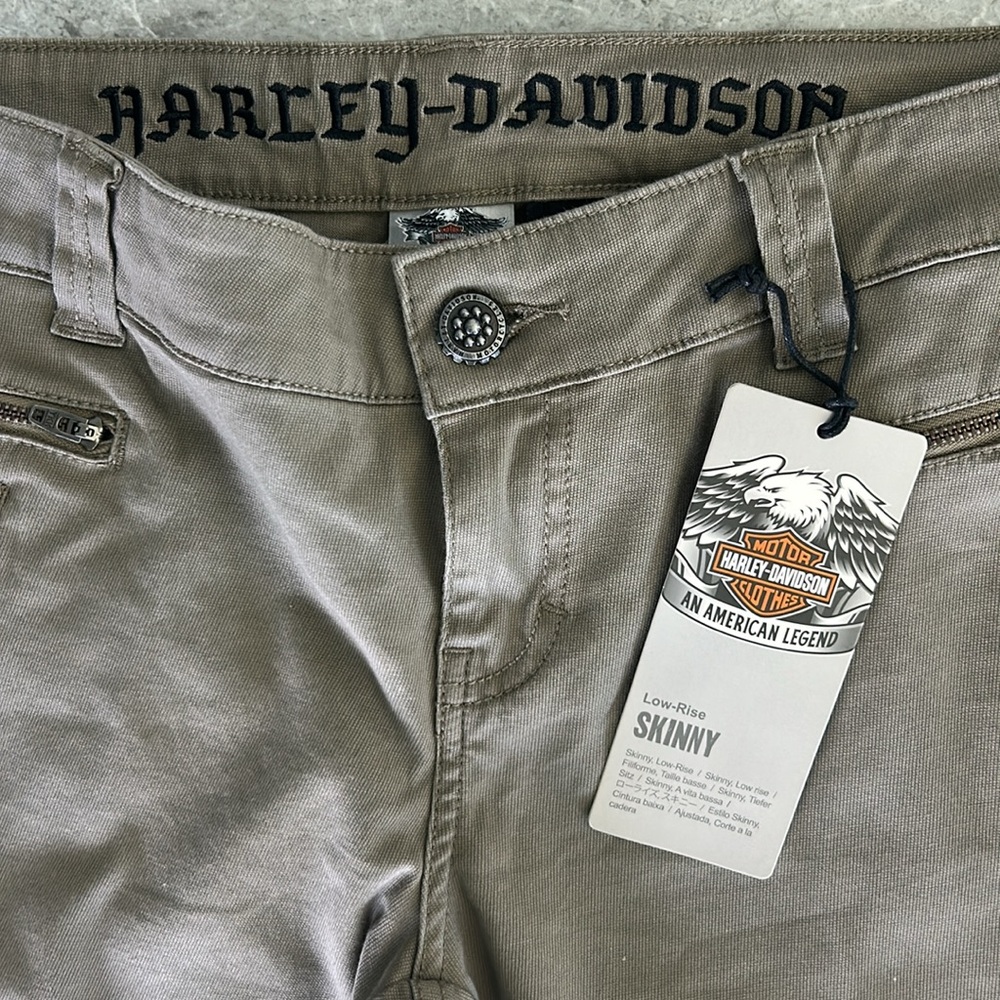 Harley-Davidson Khaki Biker Trousers women's Size 10